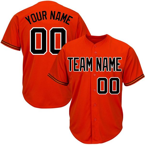 Custom Baseball Jersey Embroidered Your Names and Numbers – Orange ...