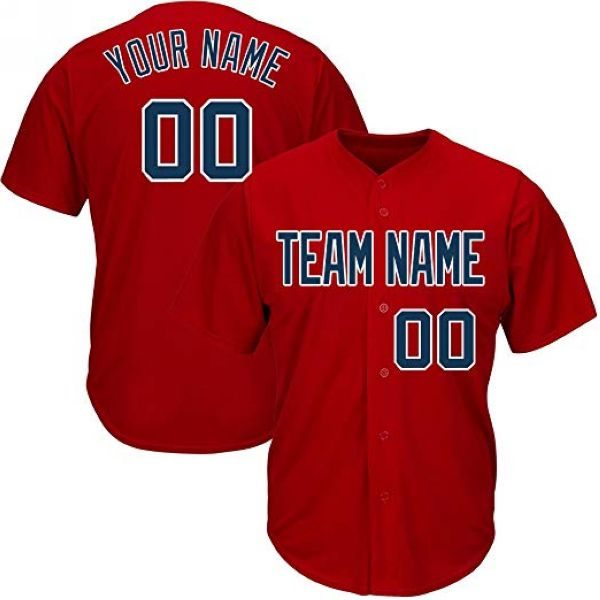 Custom Number And Name Mcqueen Red Horizontal Baseball Jersey