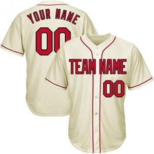 Custom Baseball Jersey Embroidered Your Names and Numbers – Cream - Blank  Jerseys