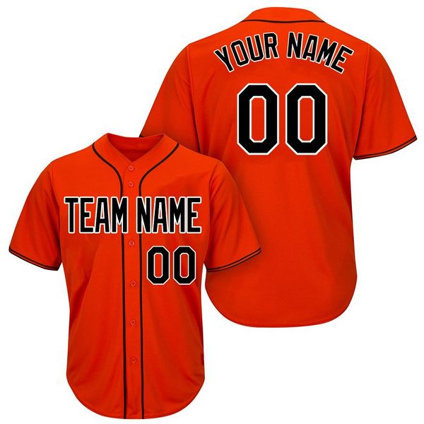 Custom Baseball Jersey Embroidered Your Names and Numbers – Orange ...