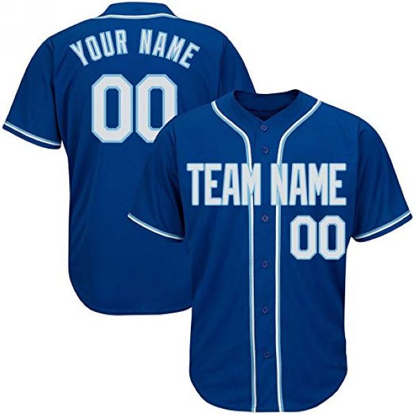 Custom Baseball Jersey Embroidered Your Names and Numbers – Royal ...