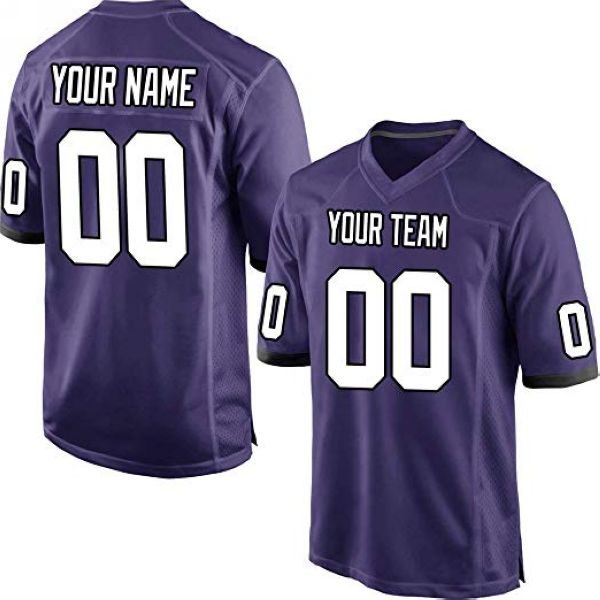  Custom Football Jersey, Football Shirts for Women, Football  Jerseys for Men, Football Uniform, Custom Cream Purple-Black Football Jersey,  Personalized Printed Team Name, Number : Clothing, Shoes & Jewelry