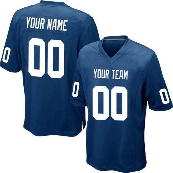 Custom Football Jersey Embroidered Your Names And Numbers Blue 