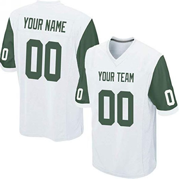 Custom Football Jersey Embroidered Your Names and Numbers – White ...